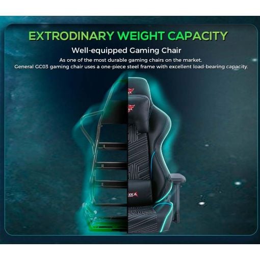 Εικόνα της Gaming Chair Eureka Ergonomic GC-03 Black ERK-YYK-GC-03