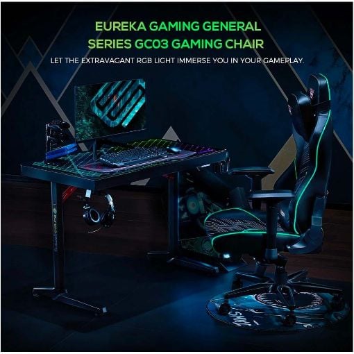 Εικόνα της Gaming Chair Eureka Ergonomic GC-03 Black ERK-YYK-GC-03