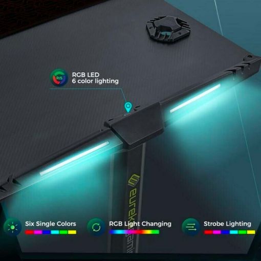 Εικόνα της Gaming Desk Eureka Ergonomic GIP 55'' Black ERK-GIP-55B-V2-EU