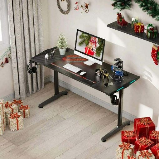 Εικόνα της Gaming Desk Eureka Ergonomic GIP 55'' Black ERK-GIP-55B-V2-EU