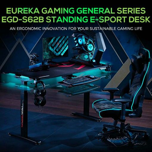 Εικόνα της Standing Gaming Desk Eureka Ergonomic EGD-S62 Black