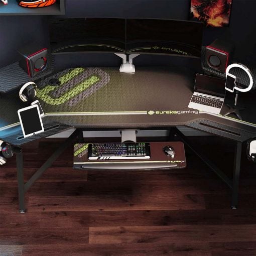 Εικόνα της Gaming Desk Eureka Ergonomic AED 72" Black ERK-AED-E70B