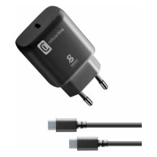 Εικόνα της Φορτιστής Cellular Line USB-C 25W με Καλώδιο Black ACHSMKITC2CPD25WK
