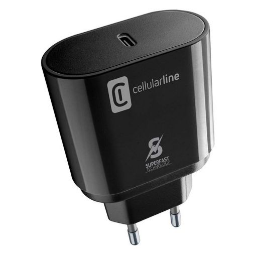 Εικόνα της Φορτιστής Cellular Line USB-C 25W Black ACHSMUSBCPD25WK