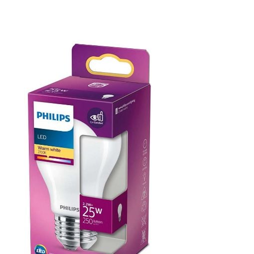 Εικόνα της Λαμπτήρας LED Philips E27 2700K 250lm 2.2W Warm White