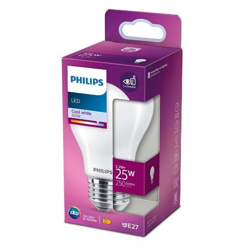 Εικόνα της Λάμπα LED Philips E27 4000K 250lm 2.2W Neutral White 929002025128