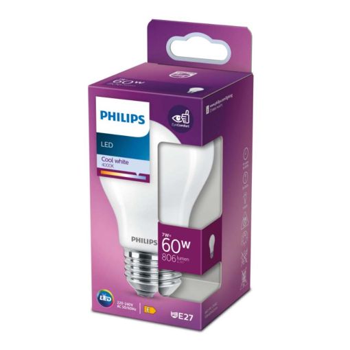 Εικόνα της Λάμπα LED Philips E27 4000K 806lm 7W 929001323528
