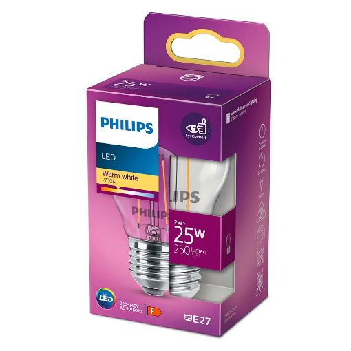 Εικόνα της Λαμπτήρας LED Philips E27 Filament 2700K 250lm 2W Warm White
