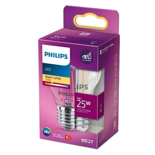 Εικόνα της Λάμπα LED Philips E27 Filament 2700K 250lm 2W Warm White 929001238755