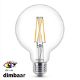 Εικόνα της Λάμπα LED Philips E27 Globe Filament Warm Glow 2200-2700K 806lm 5.9W 929003010901