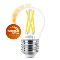 Εικόνα της Λάμπα LED Philips E27 Candle Filament Warm Glow 2200-2700K 470lm 3.4W 929003012301