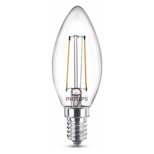 Εικόνα της Λάμπα LED Philips E14 Candle Filament 2700K 136lm 1.4W Warm White 929002370101