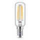 Εικόνα της Λάμπα LED Philips E14 T25L Filament 2700K 470lm 4.5W Warm White 929001956728