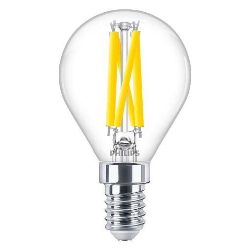 Εικόνα της Λάμπα LED Philips E14 Filament Warm Glow 2200-2700K 470lm 3.4W