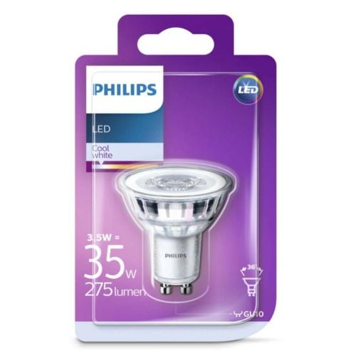 Εικόνα της Λαμπτήρας LED Philips GU10 Spot 4000K 275lm 3.5W Neutral White