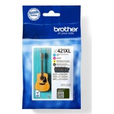 Εικόνα της Πακέτο 4 Μελανιών Brother LC-421XLVAL HC Multipack