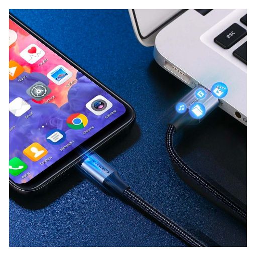 Εικόνα της Kαλώδιο Ugreen USB 2.0 to USB-C 1m Black 60126