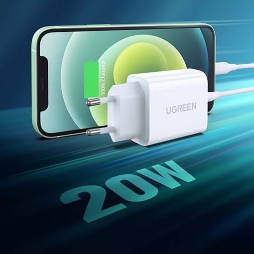Εικόνα της Φορτιστής Ugreen CD137 USB-C PD 20W White 60450
