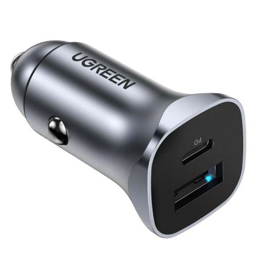 Εικόνα της Φορτιστής Αυτοκινήτου Ugreen USB-C & USB-A 24W Quick Charge 3.0 Silver 30780