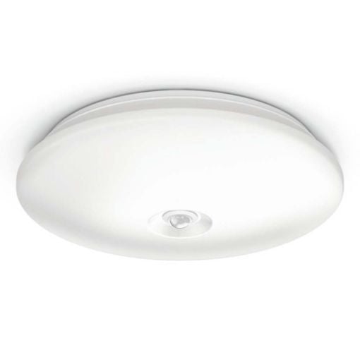 Εικόνα της Πλαφονιέρα Οροφής Philips myLiving Mauve με Αισθητήρα Κίνησης & Ενσωματωμένο LED 2700K 1300lm 16W 320mm White 915005297101