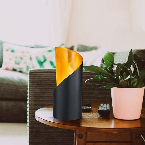 Εικόνα της Επιτραπέζιο Φωτιστικό Trio Lighting Frank E14 Mat Black/Gold