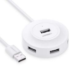 Εικόνα της USB Hub Ugreen 4-Port USB 2.0 CR106 White 20270