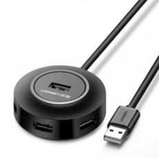 Εικόνα της USB Hub Ugreen 4-Port USB 2.0 CR106 Black 20277