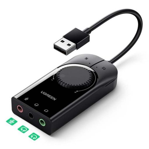 Εικόνα της External Soundcard Ugreen CM129 USB 2.0 Black 40964