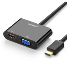 Εικόνα της Adapter Ugreen HDMI to VGA/HDMI Black 40744