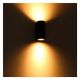 Εικόνα της Επιτοίχιο Φωτιστικό Up & Down Led's Light Santa Barbara 2x GU10 IP44 Black