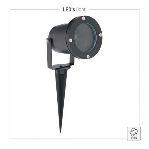 Εικόνα της Καρφωτό Φωτιστικό Σποτ Δαπέδου Led's Light Samara GU10 IP54 Black