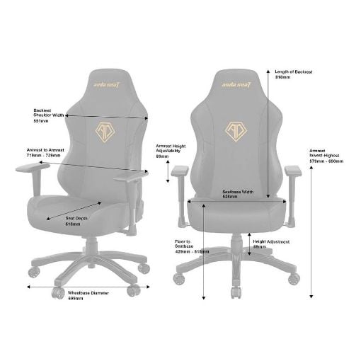 Εικόνα της Gaming Chair Anda Seat Phantom III Large Cloudy White AD18Y-06-W-PV