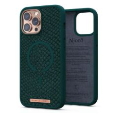 Εικόνα της Θήκη Njord by Elements Salmon Leather Jord Magsafe for iPhone 13 Pro Dark Green