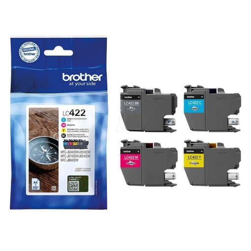 Εικόνα της Πακέτο 4 Μελανιών Brother LC-422VAL Multipack