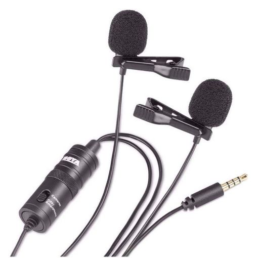 Εικόνα της Boya BY-M1DM Dual Omni-directional Lavalier Microphone Black