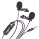 Εικόνα της Boya BY-M1DM Dual Omni-directional Lavalier Microphone Black