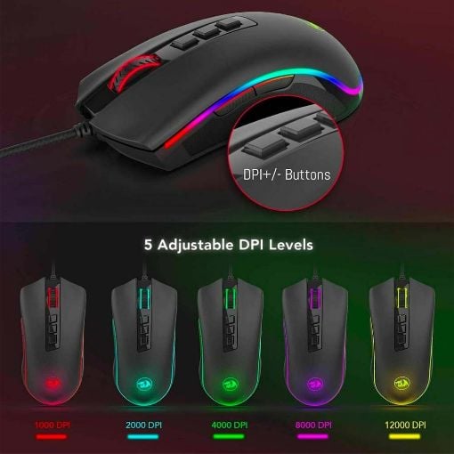 Εικόνα της Ποντίκι Redragon M711 Cobra FPS Black