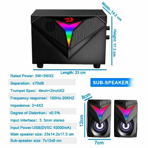 Εικόνα της Ηχεία Redragon GS700 Toccata 2.1 RGB