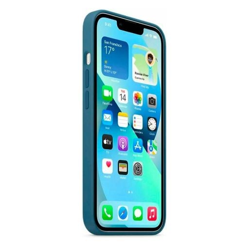 Εικόνα της Θήκη Apple Leather Sleeve with MagSafe for iPhone 12 Mini Baltic Blue MHMQ3ZM/A