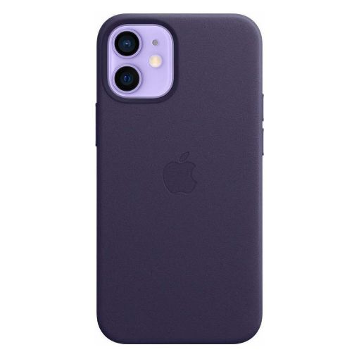 Εικόνα της Θήκη Apple Leather with MagSafe for iPhone 12 Mini Deep Violet MJYQ3ZM/A