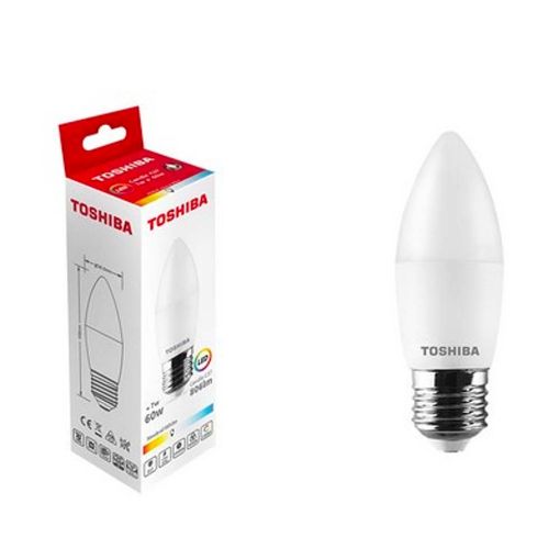 Εικόνα της Λάμπα Toshiba LED N STD E27 Candle 4000K 806lm 7W Neutral White