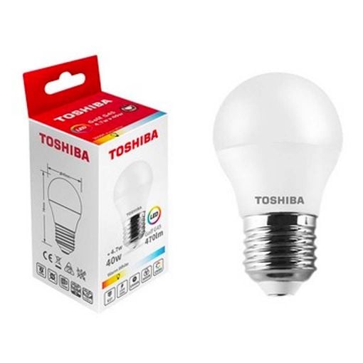 Εικόνα της Λαμπτήρας Toshiba LED N STD Ε27 Bulb 3000K 470lm 4.7W Warm White