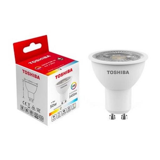 Εικόνα της Λαμπτήρας Toshiba LED N STD GU10 Spot 6500K 345lm 4W Cold White