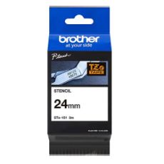 Εικόνα της Ταινία Ετικετογράφου Brother 3m x 24mm Stencil Black on White STe-151