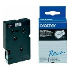 Εικόνα της Ταινία Ετικετογράφου Brother 7.7m x 12mm Black on White TC-201