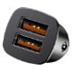 Εικόνα της Φορτιστής Αυτοκινήτου Baseus Square Metal Dual USB 5A Quick Charge 3.0 Black CCALL-DS01