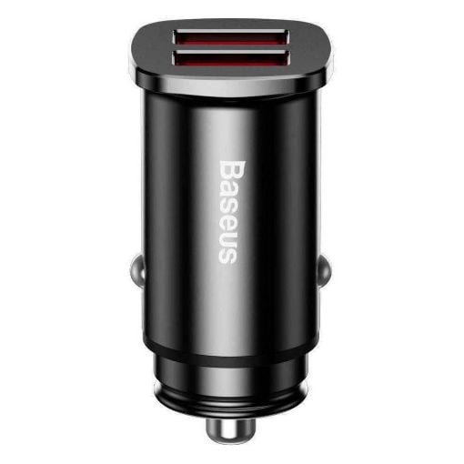 Εικόνα της Φορτιστής Αυτοκινήτου Baseus Square Metal Dual USB 5A Quick Charge 3.0 Black CCALL-DS01
