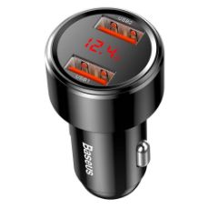 Εικόνα της Φορτιστής Αυτοκινήτου Baseus Magic Series Dual USB 6A Quick Charge 3.0 Black CCMLC20A-01
