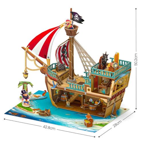 Εικόνα της Cubic Fun - 3D Puzzle Pirate Treasure Ship 157pcs P832h