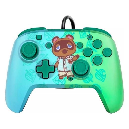 Εικόνα της Wired Controller PDP FaceOff Deluxe+Audio Animal Crossing Tom Nook Green NSW 500-134-EU-C5AC-1
